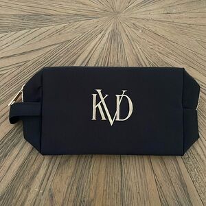 KVD canvas cosmetics make up bag with handle